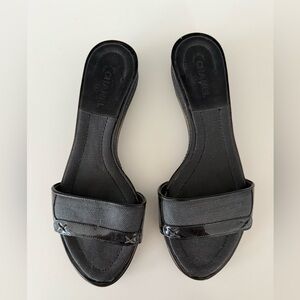 CHANEL Black Sandals
